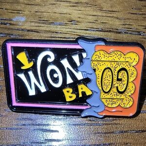 Women’s Jewelry Cool Colorful Wonka Enamel Pin-Black,White,Orange,Yellow,&White